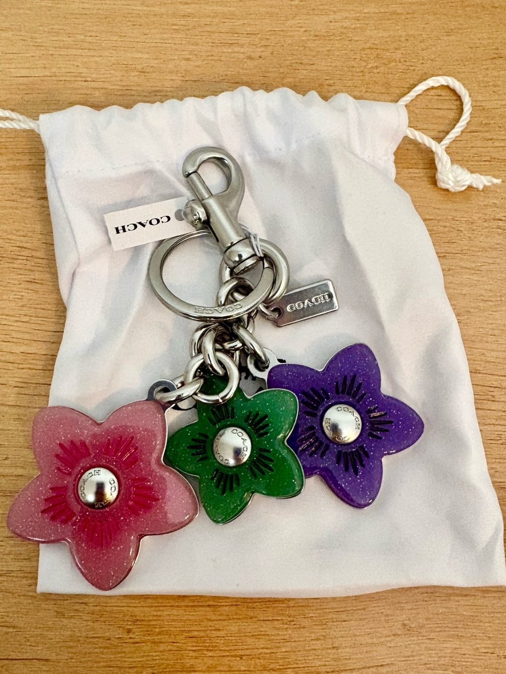 NWT Coach Wildflower Cluster Bag Charm